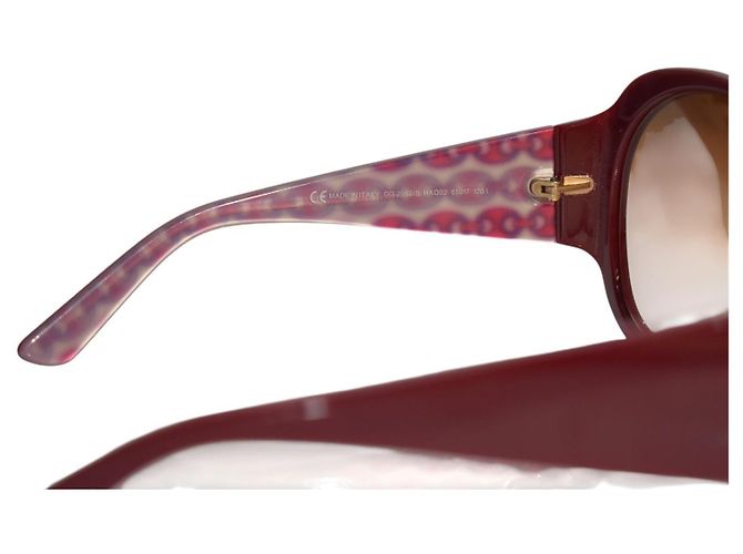 Gucci GG 2952/S Occhiali da sole rotondi oversized - Rosso Borgogna Bordò - vista 7