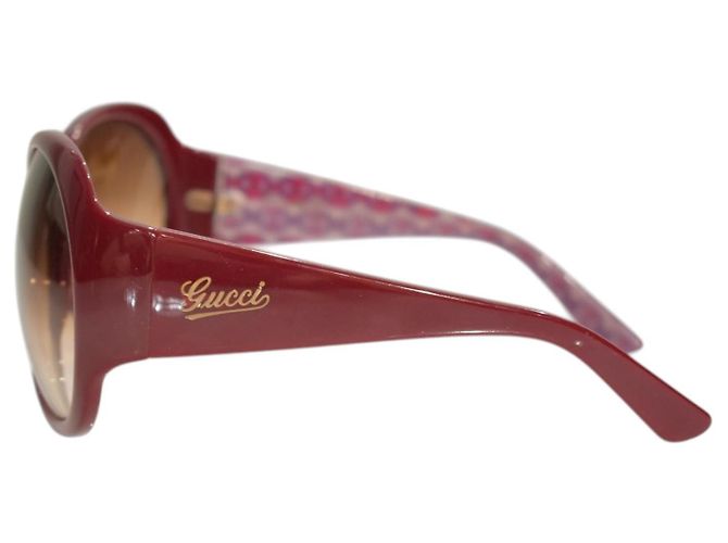 Gucci GG 2952/S Occhiali da sole rotondi oversized - Rosso Borgogna Bordò - vista 8