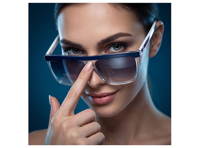 Gafas de sol Gucci GG 3554/S Blue Shield Blanco Azul - vista 3