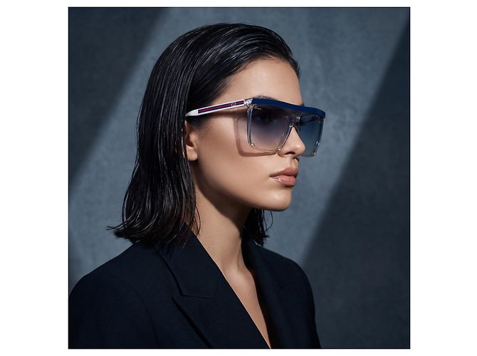 Gafas de sol Gucci GG 3554/S Blue Shield Blanco Azul - vista 6