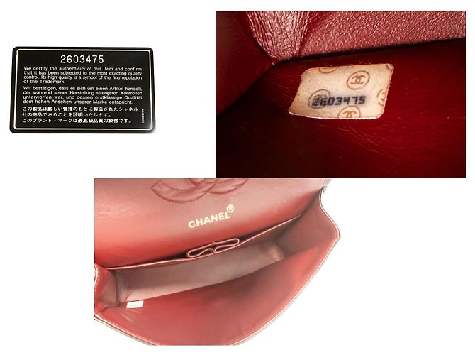 Bolsa de Ombro CHANEL Classic Double Flap 10" em pele de cordeiro preta Preto - vista 9