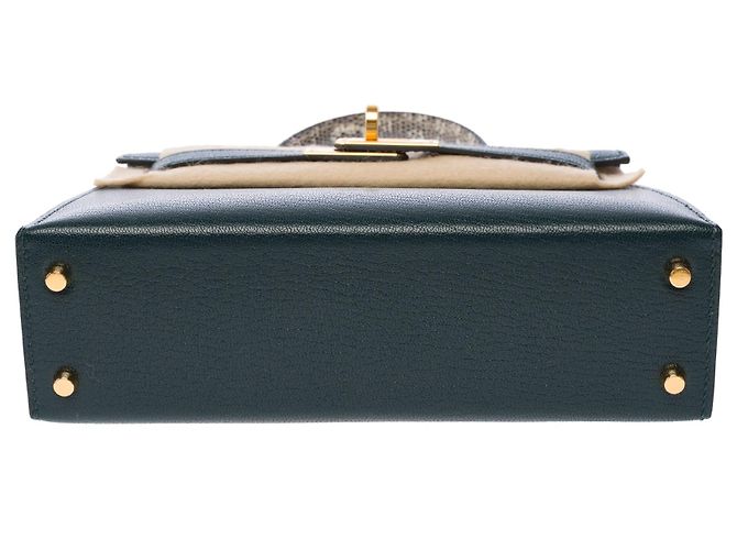 Hermès Borsa HERMES Kelly Mini in Pelle Verde - 103842 - vista 11