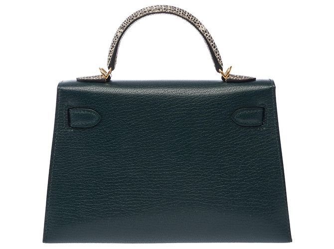 Hermès Borsa HERMES Kelly Mini in Pelle Verde - 103842 - vista 4