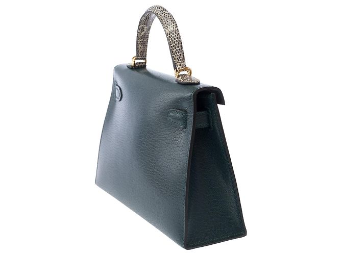 Hermès Borsa HERMES Kelly Mini in Pelle Verde - 103842 - vista 6