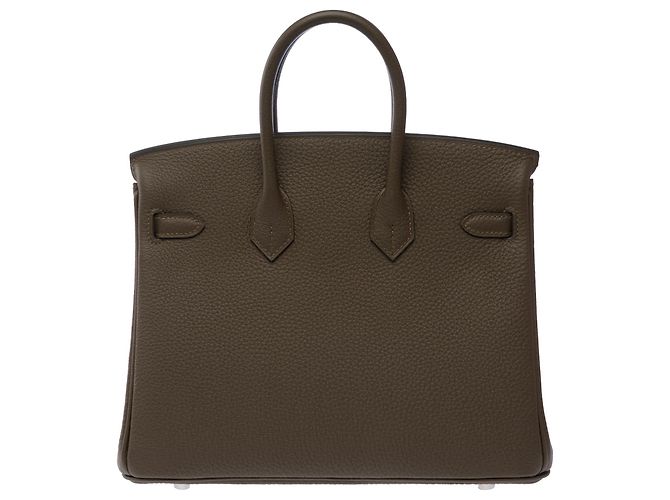 Hermès Borsa HERMES Birkin 25 in Pelle Verde - 103874 - vista 4