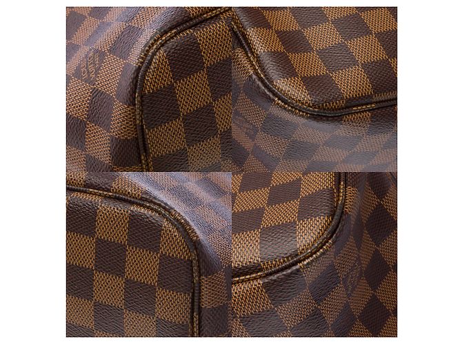 Borsa LOUIS VUITTON Neverfull in Tela Marrone - 103852 - vista 15