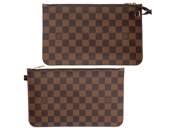 Borsa LOUIS VUITTON Neverfull in Tela Marrone - 103852 - vista 18