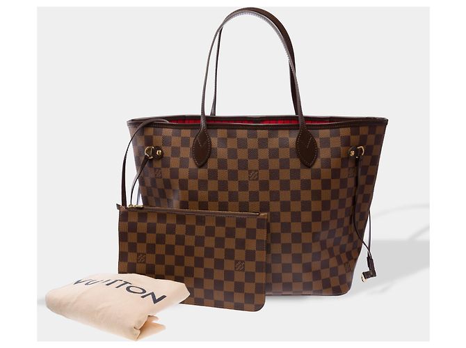 Borsa LOUIS VUITTON Neverfull in Tela Marrone - 103852 - vista 2