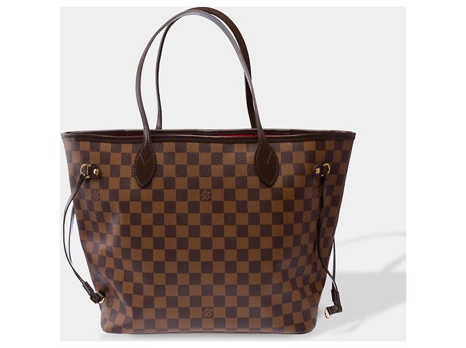 Borsa LOUIS VUITTON Neverfull in Tela Marrone - 103852 - vista 3