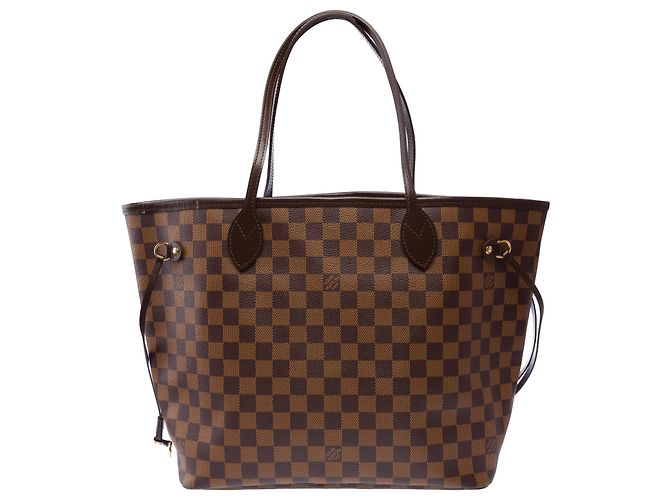 Borsa LOUIS VUITTON Neverfull in Tela Marrone - 103852 - vista 5