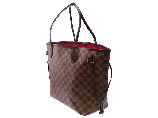 Borsa LOUIS VUITTON Neverfull in Tela Marrone - 103852 - vista 6
