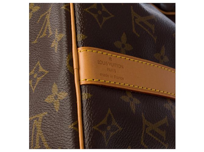 Borsa LOUIS VUITTON Keepall in Tela Marrone - 103853 - vista 6