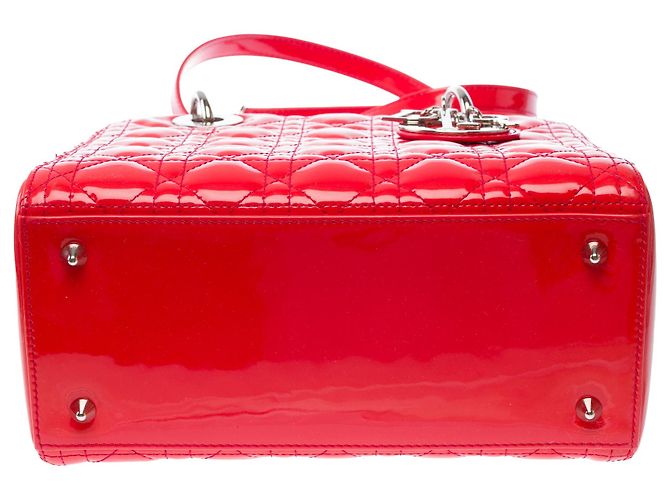 Borsa DIOR Lady Dior in Pelle Rossa - 103867 Rosso - vista 10