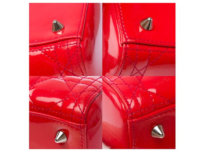 Borsa DIOR Lady Dior in Pelle Rossa - 103867 Rosso - vista 11