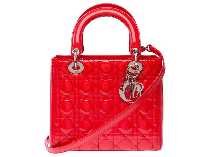 Borsa DIOR Lady Dior in Pelle Rossa - 103867 Rosso - vista 2