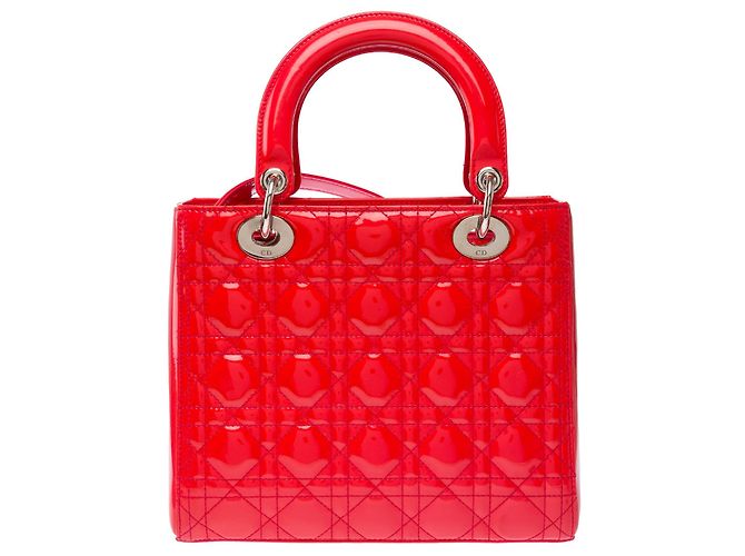 Borsa DIOR Lady Dior in Pelle Rossa - 103867 Rosso - vista 3
