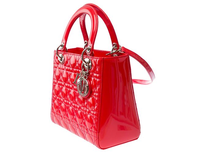 Borsa DIOR Lady Dior in Pelle Rossa - 103867 Rosso - vista 4