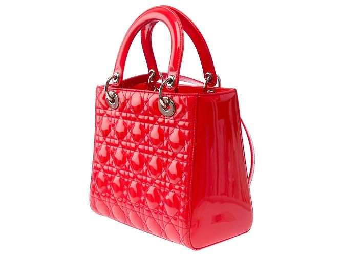 Borsa DIOR Lady Dior in Pelle Rossa - 103867 Rosso - vista 5