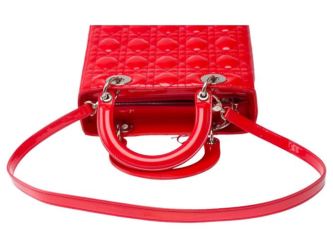Borsa DIOR Lady Dior in Pelle Rossa - 103867 Rosso - vista 9