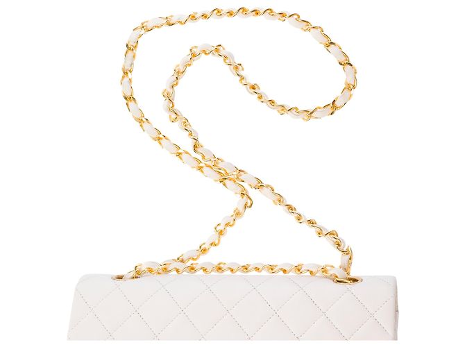 Borsa CHANEL Timeless/Classique in Pelle Bianca - 103866 Bianco - vista 10