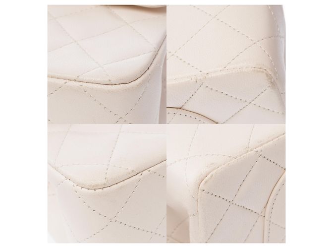 Borsa CHANEL Timeless/Classique in Pelle Bianca - 103866 Bianco - vista 12
