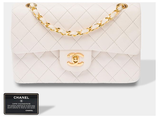 Borsa CHANEL Timeless/Classique in Pelle Bianca - 103866 Bianco - vista 2