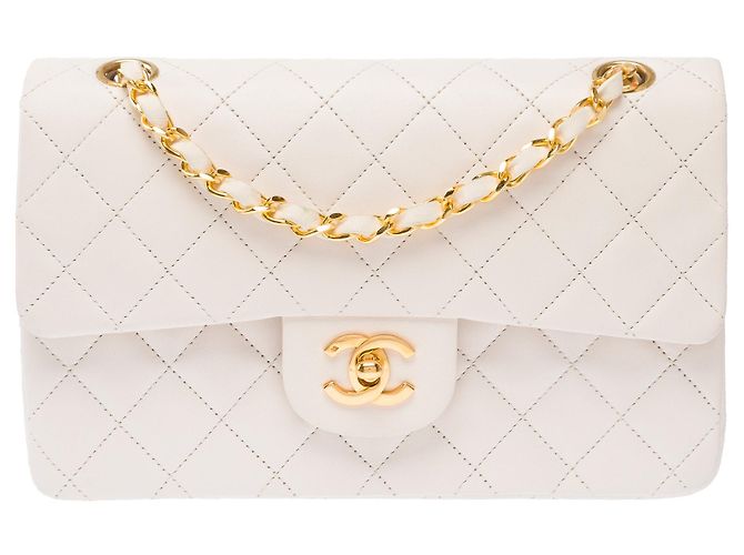 Borsa CHANEL Timeless/Classique in Pelle Bianca - 103866 Bianco - vista 3