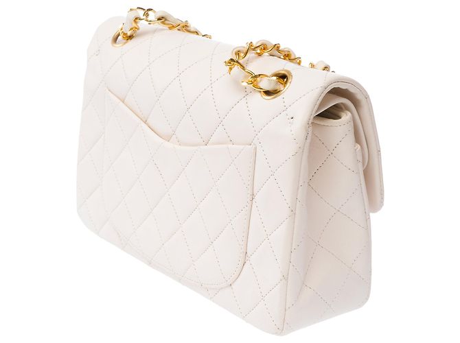 Borsa CHANEL Timeless/Classique in Pelle Bianca - 103866 Bianco - vista 6