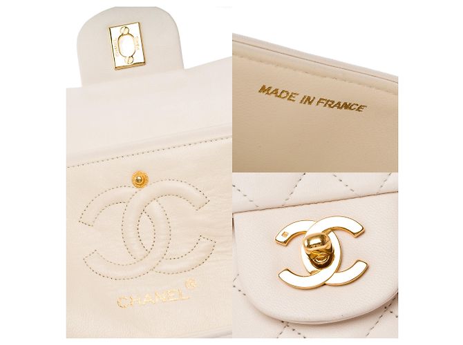 Borsa CHANEL Timeless/Classique in Pelle Bianca - 103866 Bianco - vista 7