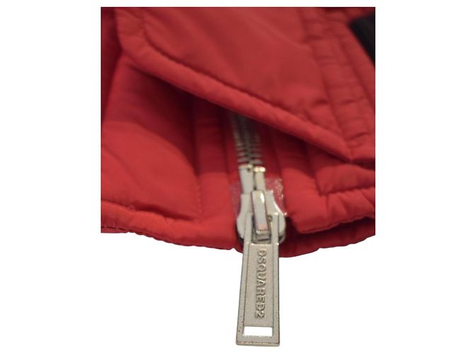 Dsquared2 Misty Mountains Rote Daunen-Bomberjacke - Ansicht 12