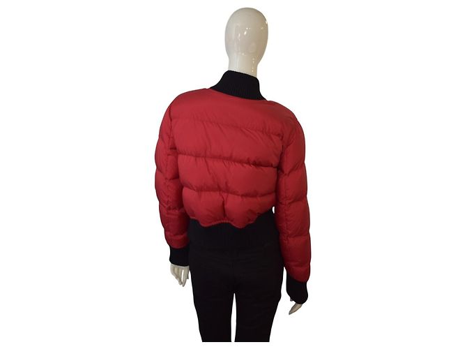 Dsquared2 Misty Mountains Rote Daunen-Bomberjacke - Ansicht 3