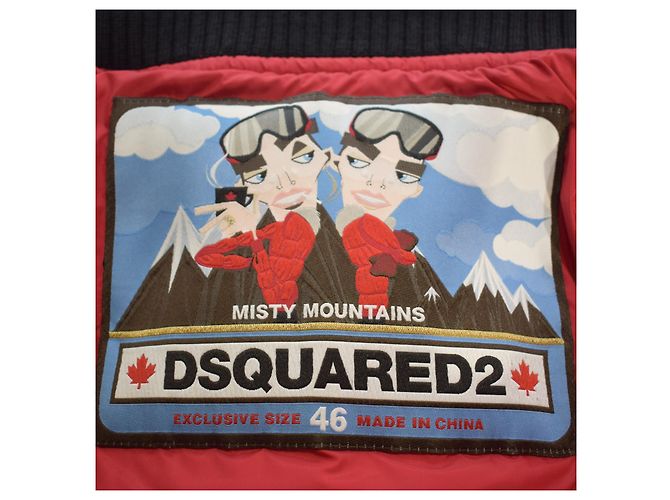 Dsquared2 Misty Mountains Rote Daunen-Bomberjacke - Ansicht 5
