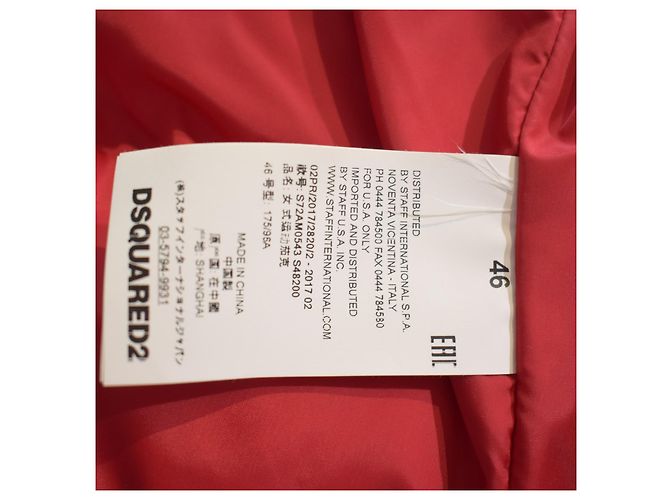Dsquared2 Misty Mountains Rote Daunen-Bomberjacke - Ansicht 6
