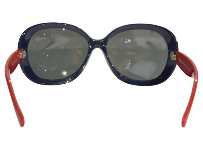 Dolce & Gabbana D&G 8058 Occhiali da sole oversize righe nautiche Bianco Rosso Blu - vista 4