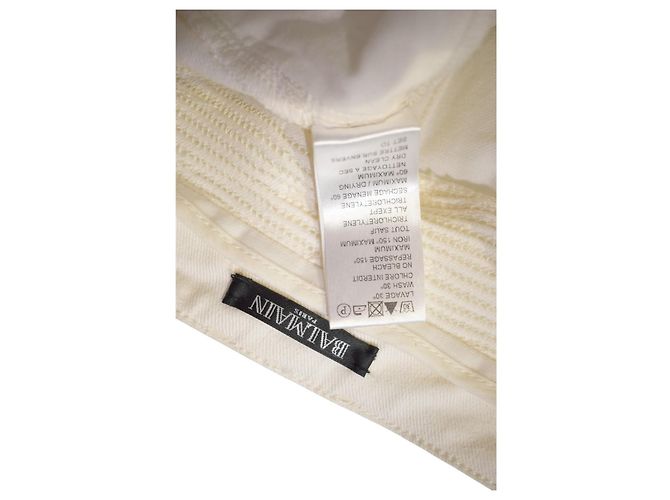 Balmain Jeans Moto Biker Off-White Blanco - vista 14