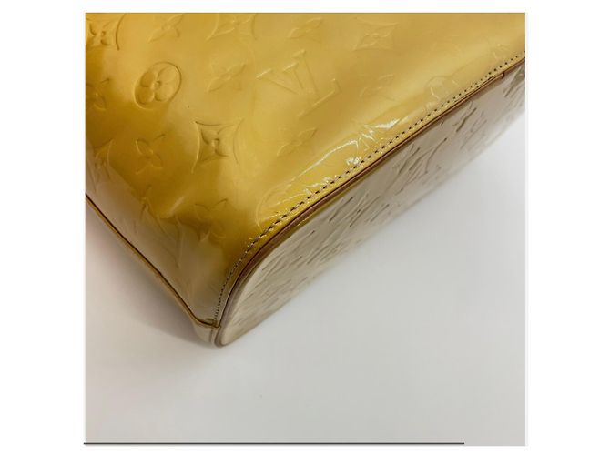 Louis Vuitton Houston Borsa in Vernice Gialla Giallo - vista 10