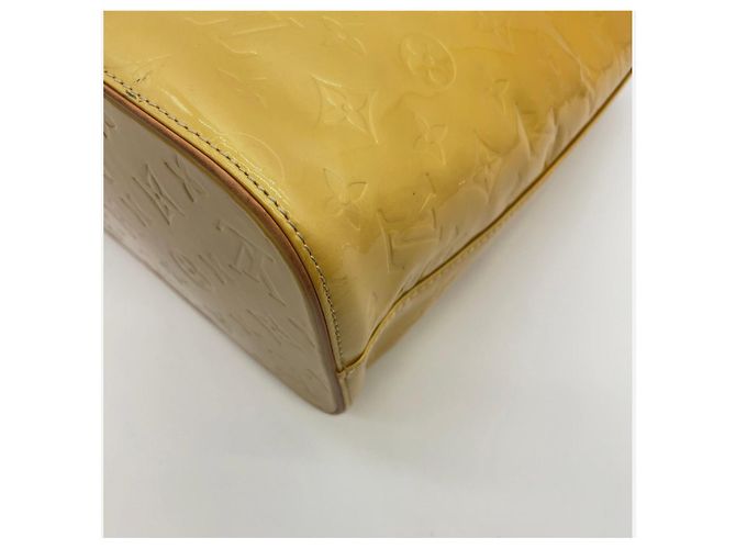 Louis Vuitton Houston Borsa in Vernice Gialla Giallo - vista 11