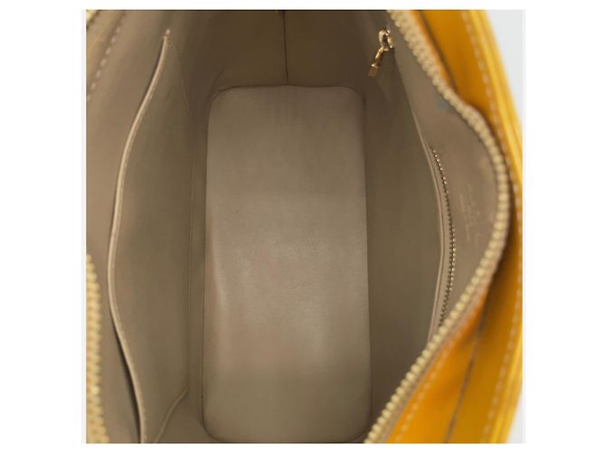 Louis Vuitton Houston Borsa in Vernice Gialla Giallo - vista 16