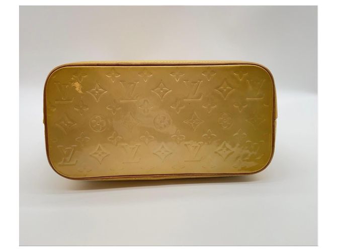 Louis Vuitton Houston Borsa in Vernice Gialla Giallo - vista 5