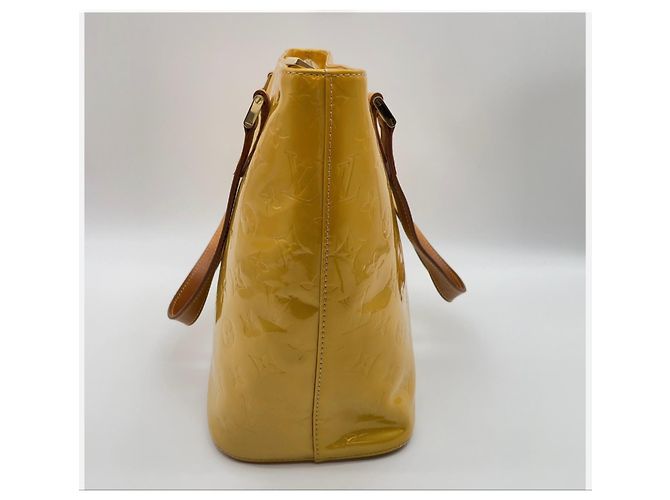 Louis Vuitton Houston Borsa in Vernice Gialla Giallo - vista 6