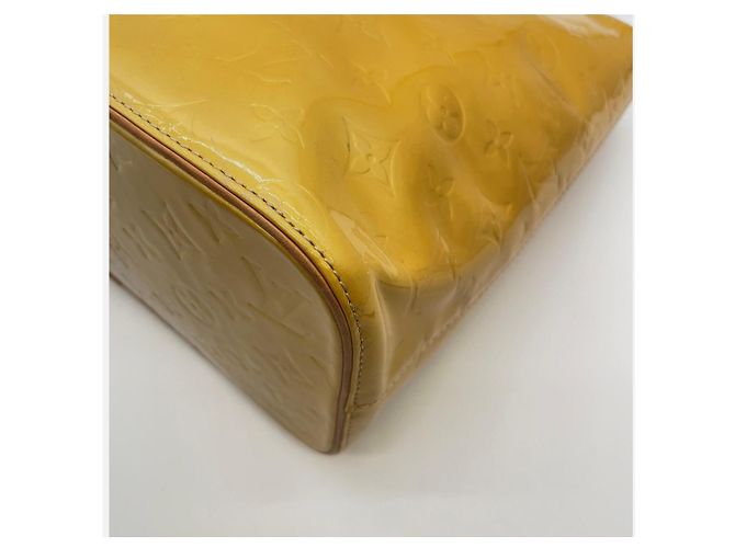 Louis Vuitton Houston Borsa in Vernice Gialla Giallo - vista 9