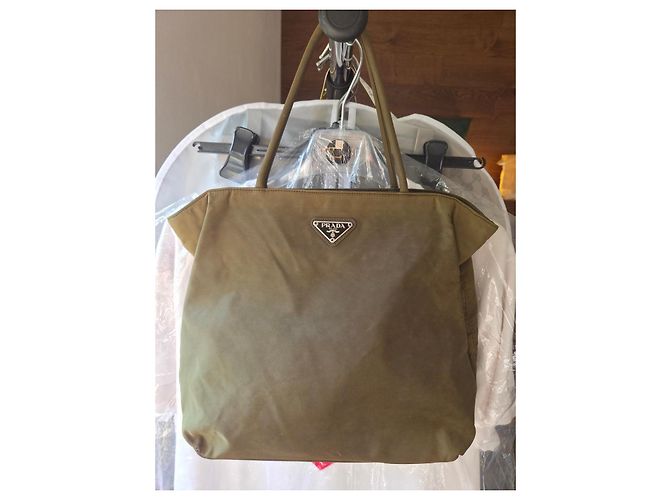 Prada Re-Nylon Shopper Tasche Khaki - Ansicht 2