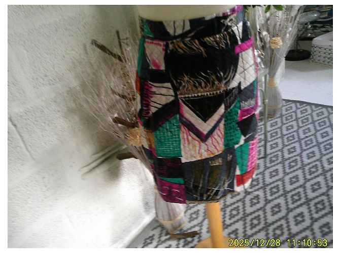 Gonna corta patchwork Louis Féraud Marrone Nero Rosa Bianco Multicolore Verde Porpora - vista 2