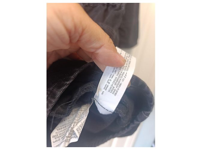 Zara Mono corto de mezclilla negro - vista 6