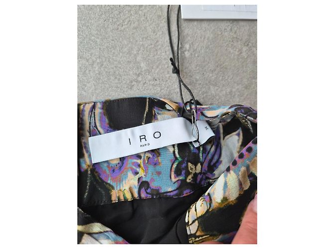 Falda corta con volantes estampada IRO Negro Blanco Azul Púrpura Amarillo - vista 5