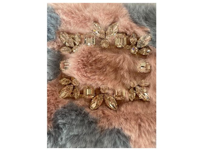 Borsa a tracolla Roger Vivier, modello Mini RV Wintery Blossom Nightlily Rosa Blu Multicolore - vista 10