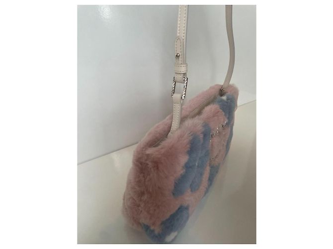 Borsa a tracolla Roger Vivier, modello Mini RV Wintery Blossom Nightlily Rosa Blu Multicolore - vista 7