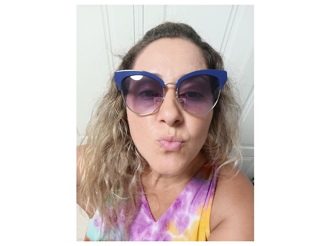 Occhiali da sole Moschino Cat Eye Blu Porpora - vista 17