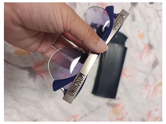Occhiali da sole Moschino Cat Eye Blu Porpora - vista 6