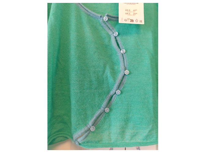 Zara Feinstrick-Cardigan mit asymmetrischem Verschluss - Größe L Grün - Ansicht 2